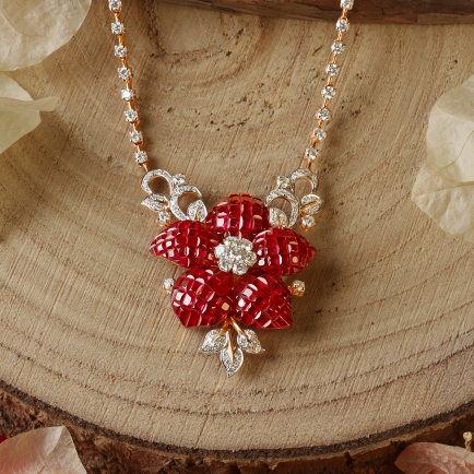 Buy 18K Gold Ruby Necklace
