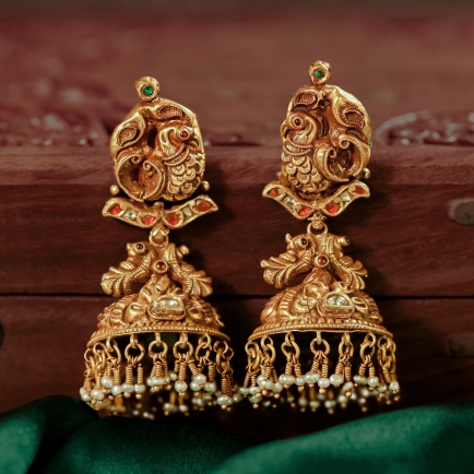 Best Ruby Antique Gold Earrings